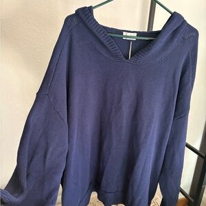 Caslon Navy Knit Top